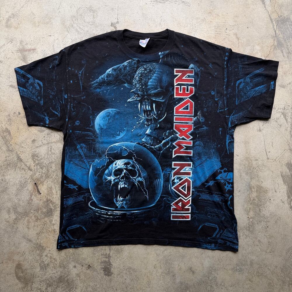 Vintage 2000s Iron Maiden All Over Print Band T-Shirt Men’s XL